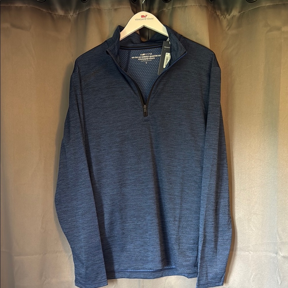 Vineyard Vines Blue Zip Up Sweater